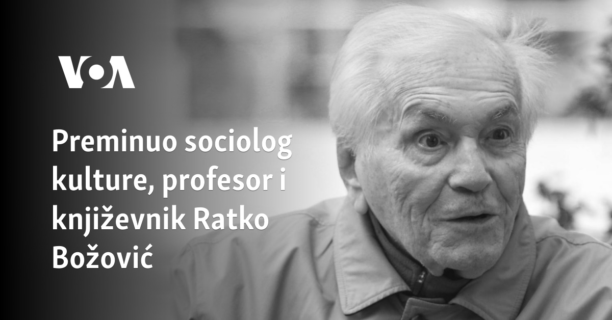 Preminuo sociolog kulture, profesor i književnik Ratko Božović