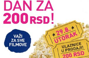 CineStar bioskopi - Dan za 200: Za kraj raspusta bioskop za 200 dinara - Dan u Beogradu