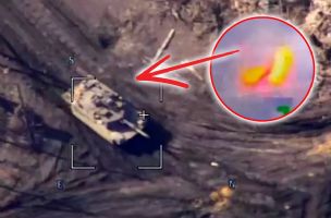 RUSI UNIŠTILI PRVI ABRAMS OD POČETKA RATA: Moćni američki tenk pogođen dronom kod Avdijivke, a zatim dokrajčen iz RPG-a (VIDEO)