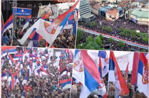 SKUP "SRPSKA TE ZOVE" U BANJALUCI Hiljade ljudi na Trgu: Donesite stotinu rezolucija, nećemo vam dati Republiku Srpsku (VIDEO)