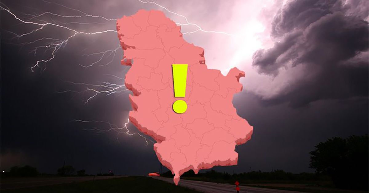 Više od pola Srbije obojeno u žuto! Upaljen meteoalarm, upozorava na ovu pojavu